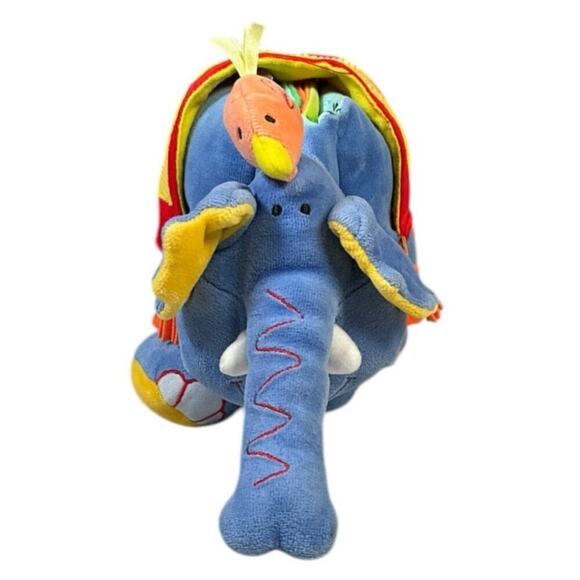 Jellycat Jelly Kitten Book Plush Elephant Book Bells on Feet Button Closure - Picture 2 of 16